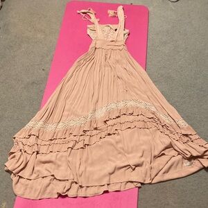 Elegant Pink Maxi Dress